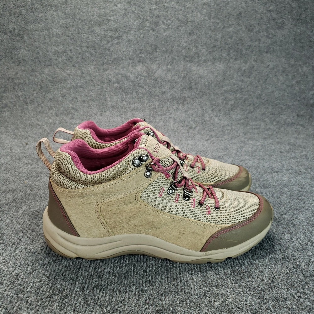 Vionic Boots Womens Size 10 Beige Suede Mesh Bootie Arch Support 3105CYPRESS